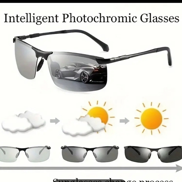 Polarized Photochromic Sunglasses, Uv Protection Driving Glasses - Picture 3 of 5